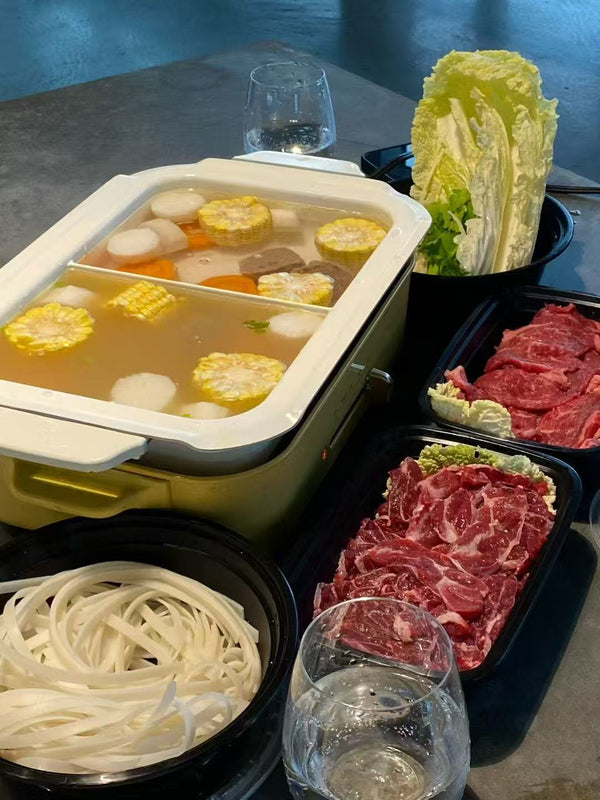 新鲜现切牛肉火锅